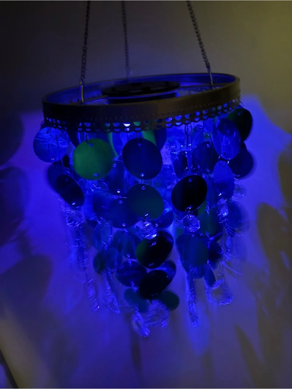 Anywhere Lighting LED Blue Shimmer Chandelier Coloring Changing Boho